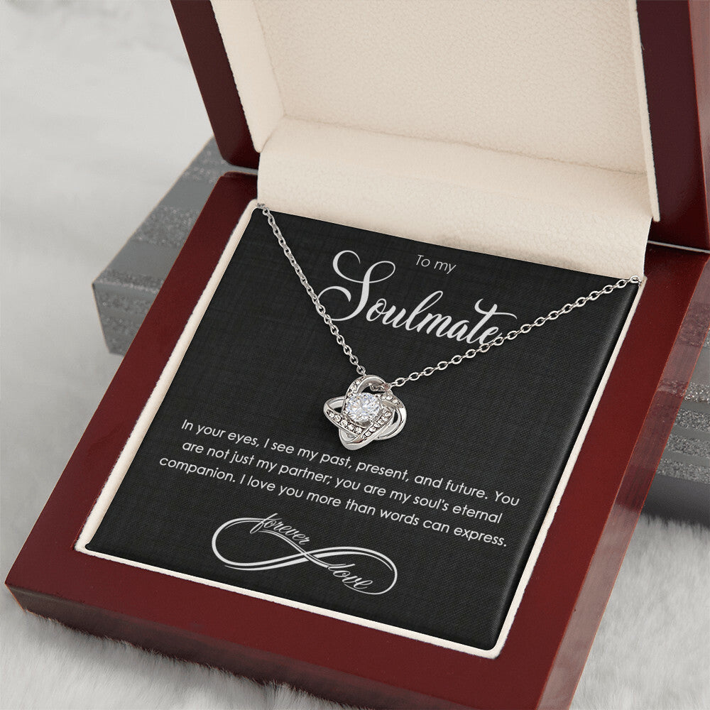 to my soulmate in you Knot Necklace Template Silver coanh Main up AMZVippppp