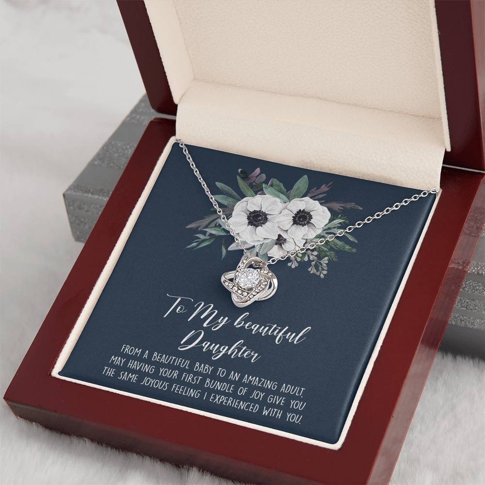 To My beautiful Daughter From Knot Necklace Template Silver coanh Main up AMZVippppp