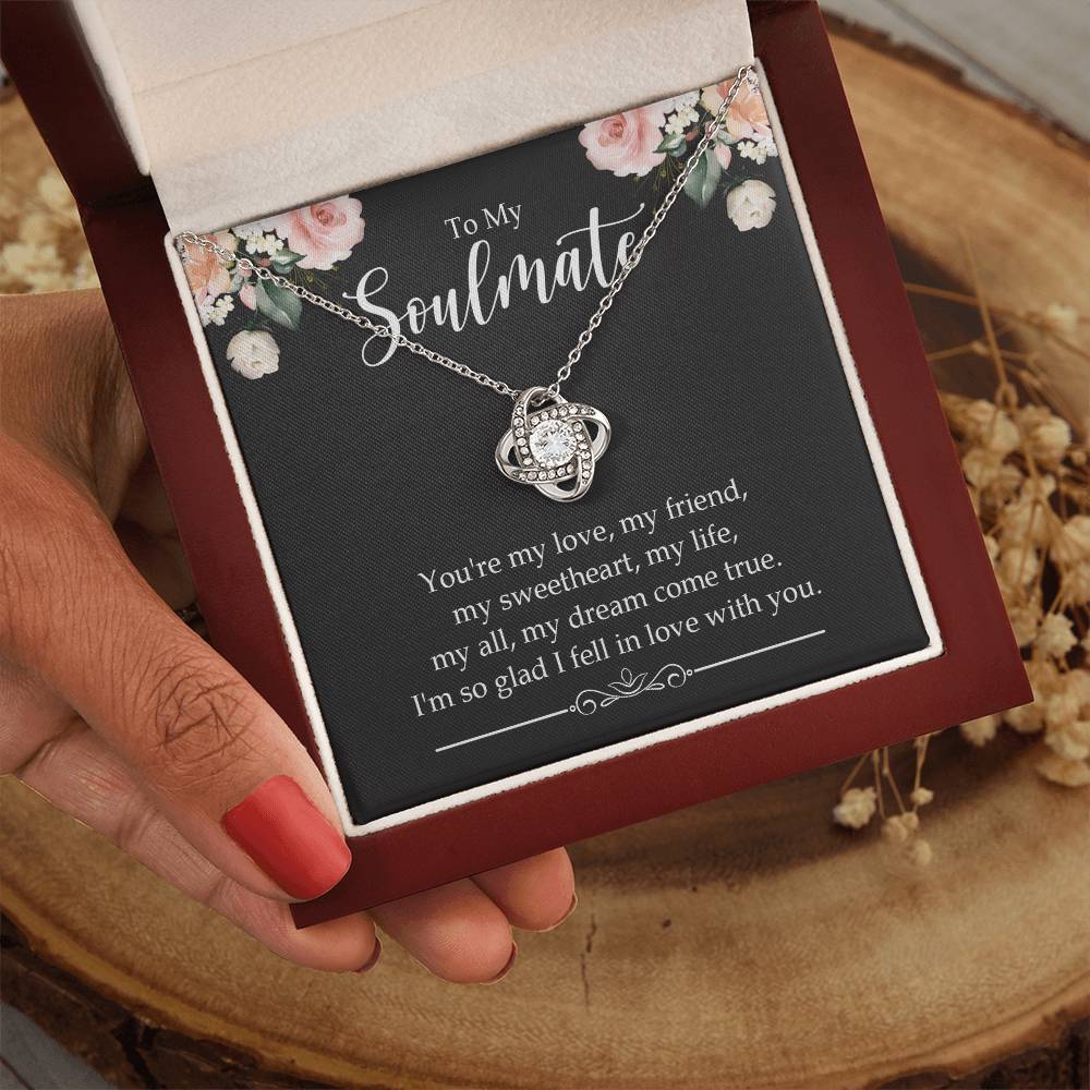 to my soulmate you_re my Knot Necklace Template Silver coanh Main up AMZVippppp