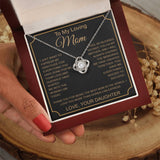 To My Loving Mom Knot Necklace Template Silver coanh Main up AMZVippppp