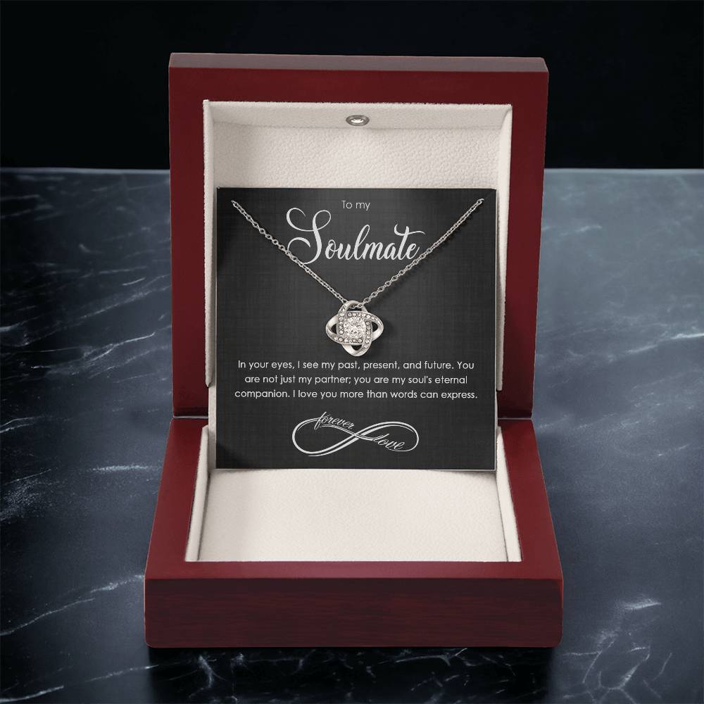 to my soulmate in you Knot Necklace Template Silver coanh Main up AMZVippppp