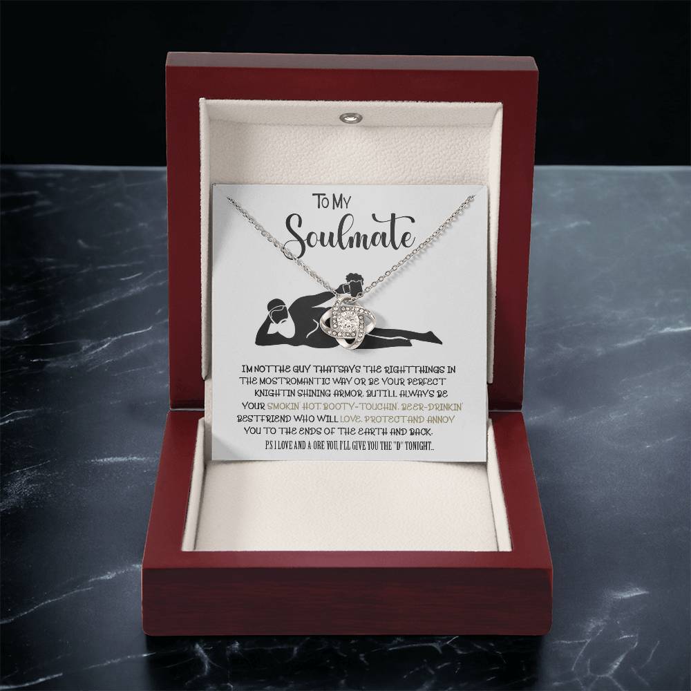 to my Soulmate i'm Knot Necklace Template Silver coanh Main up AMZVippppp