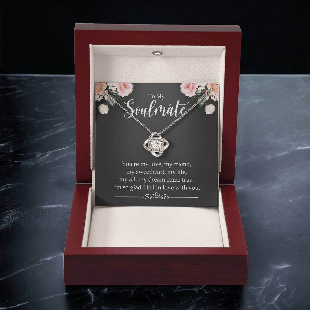 to my soulmate you_re my Knot Necklace Template Silver coanh Main up AMZVippppp
