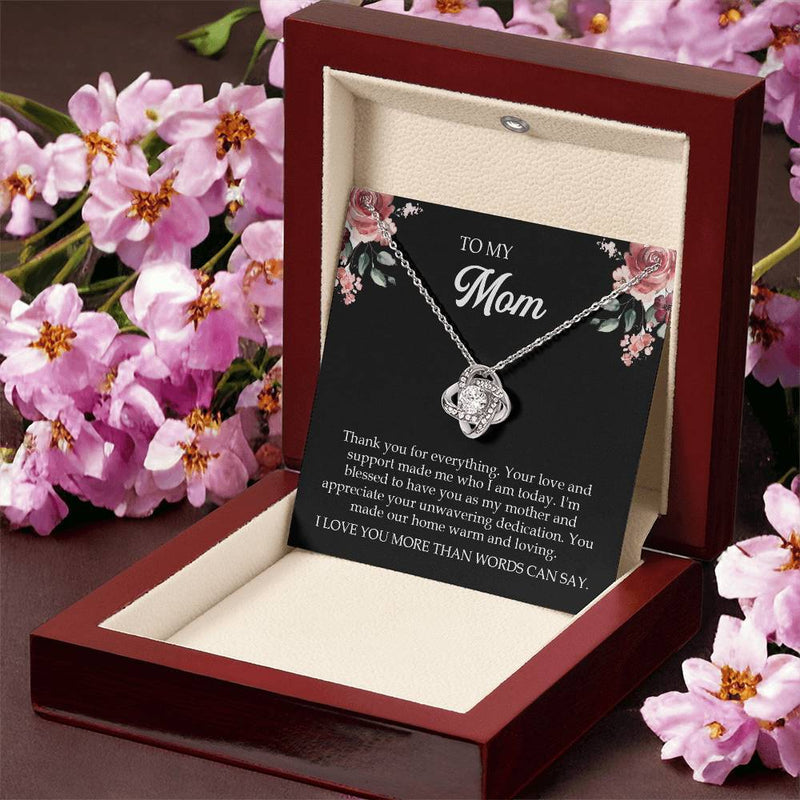 to my mom thank Knot Necklace Template Silver coanh Main up AMZVippppp