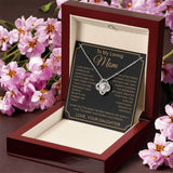 To My Loving Mom Knot Necklace Template Silver coanh Main up AMZVippppp