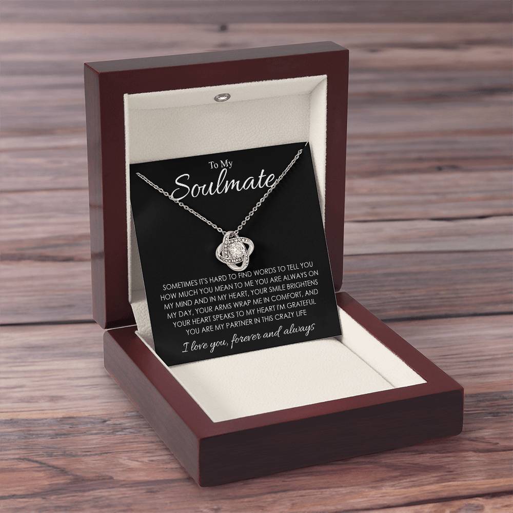 to my soulmate sometimes Knot Necklace Template Silver coanh Main up AMZVippppp