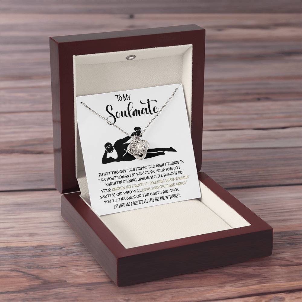 to my Soulmate i'm Knot Necklace Template Silver coanh Main up AMZVippppp