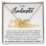 Necklace To my Soulmate necklace for Women Gifts from Boyfriend Funny Gifts For Girlfriend Best Birthday Gift Ideas For Wife, Romantic Jewelry For Her Anniversary on Valentine day Interlocking Vip for GrandDaughter