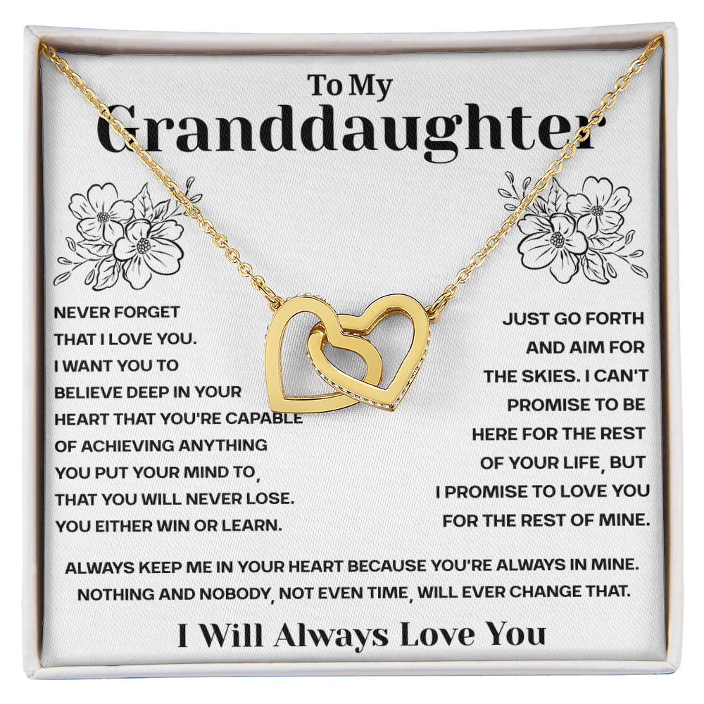 Granddaughter Gifts From Grandma Grandpa - To My Granddaughter Necklace With Heartfelt Message & Elegant Box, Jewelry Gift For Birthday, Graduation, Valentines, Mothers Day, Christmas & More