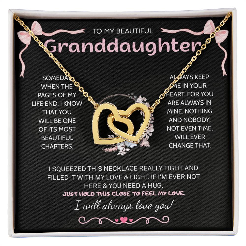 Granddaughter Gifts From Grandma Grandpa - To My Granddaughter Necklace With Heartfelt Message & Elegant Box, Jewelry Gift For Birthday, Graduation, Valentines, Mothers Day, Christmas & More