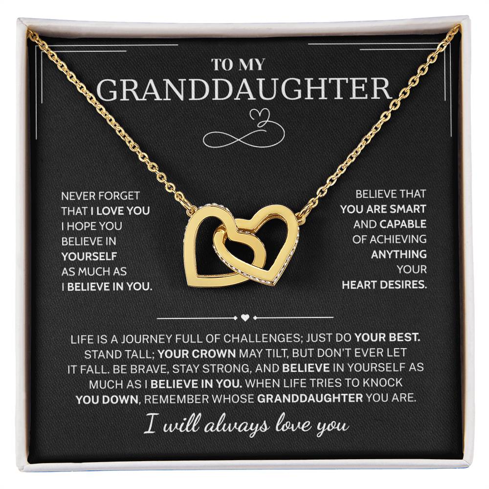 Granddaughter Gifts From Grandma Grandpa - To My Granddaughter Necklace With Heartfelt Message & Elegant Box, Jewelry Gift For Birthday, Graduation, Valentines, Mothers Day, Christmas & More