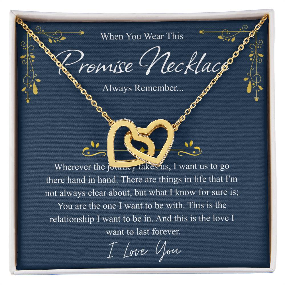 Love You This Much Promise 14k White Gold Necklace | Romantic Birthday Gift | Promise Necklace | Best for Girlfriend