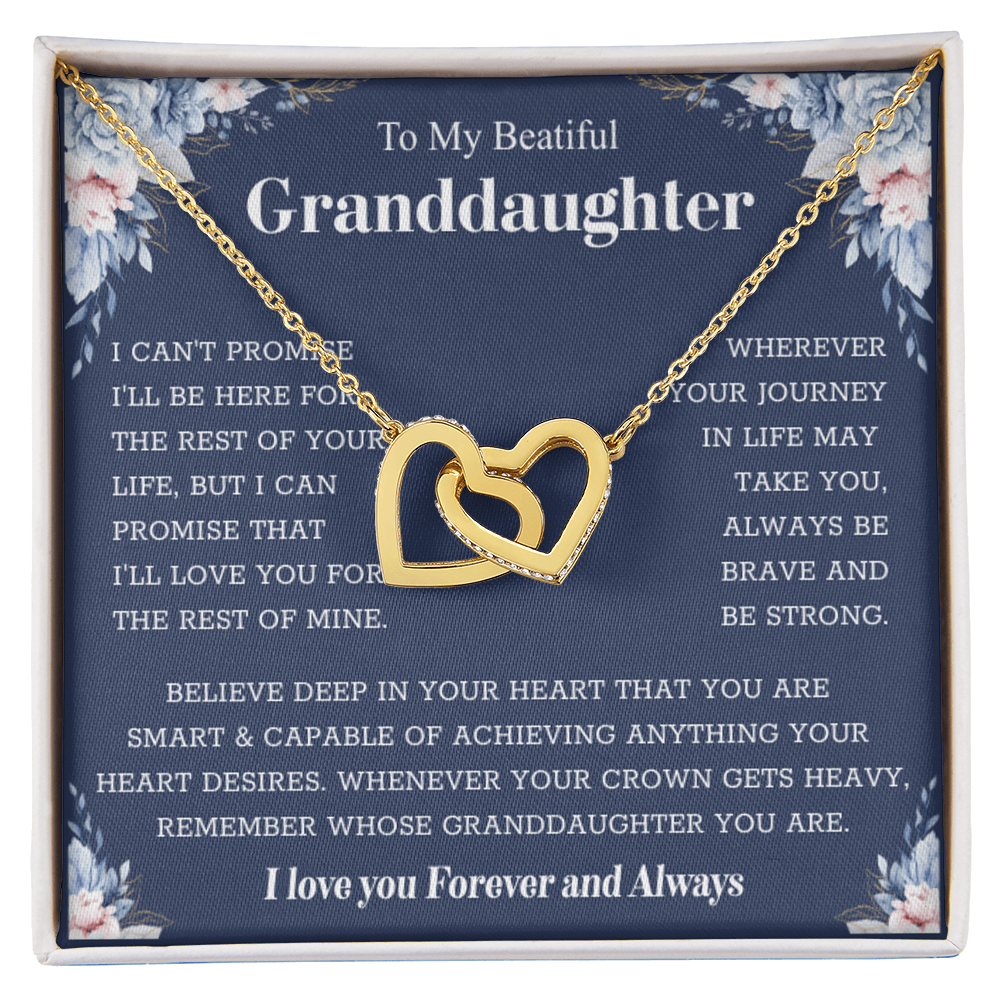 Granddaughter Gifts From Grandma Grandpa - To My Granddaughter Necklace With Heartfelt Message & Elegant Box, Jewelry Gift For Birthday, Graduation, Valentines, Mothers Day, Christmas & More