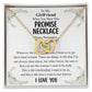 Love You This Much Promise 14k White Gold Necklace | Romantic Birthday Gift | Promise Necklace | Best for Girlfriend