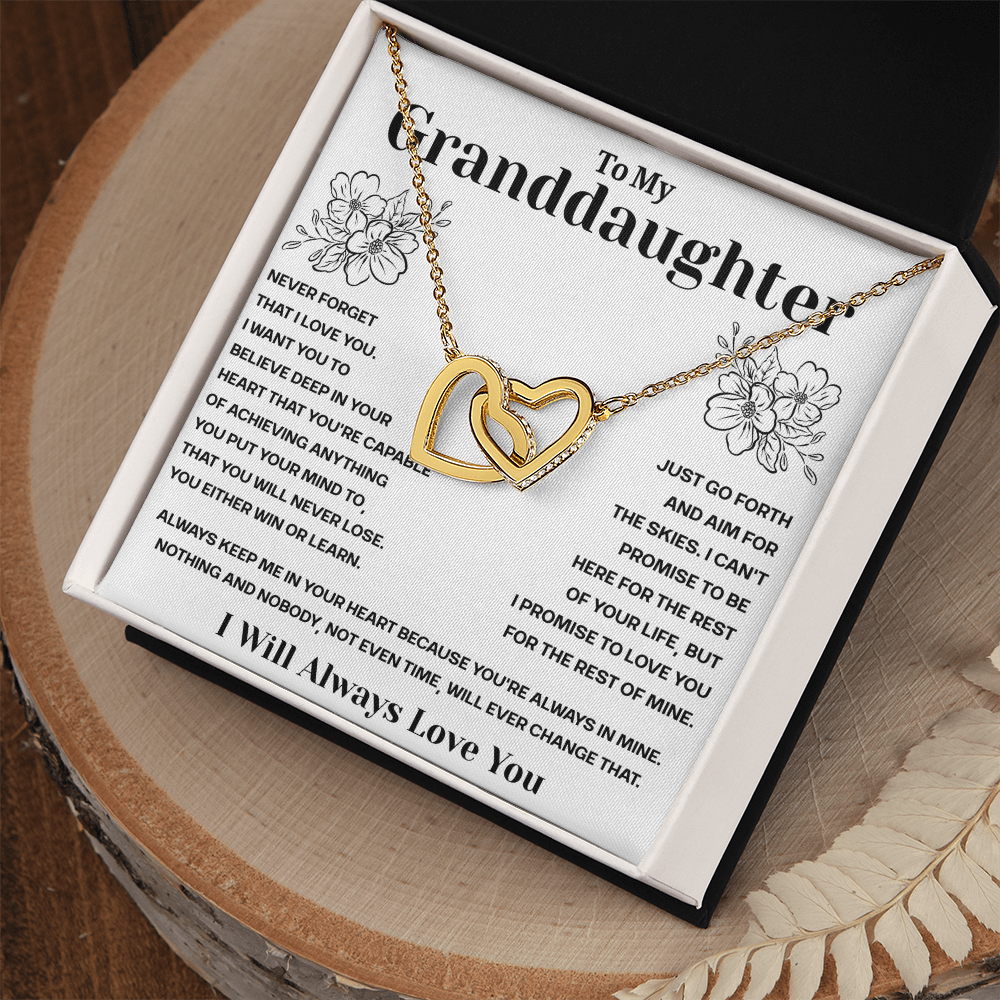 Granddaughter Gifts From Grandma Grandpa - To My Granddaughter Necklace With Heartfelt Message & Elegant Box, Jewelry Gift For Birthday, Graduation, Valentines, Mothers Day, Christmas & More