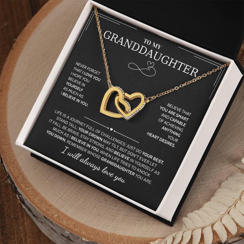 Granddaughter Gifts From Grandma Grandpa - To My Granddaughter Necklace With Heartfelt Message & Elegant Box, Jewelry Gift For Birthday, Graduation, Valentines, Mothers Day, Christmas & More