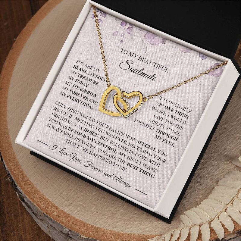 Gifts For Wife Romantic, Wife Birthday Gift Ideas Valentine's Day Gift for Wife To My Smoking Hot Wife Necklace, Necklace For Wife From Husband To My Soulmate Necklace For Women Interlocking Vip for GrandDaughter