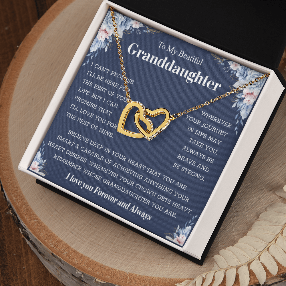 Granddaughter Gifts From Grandma Grandpa - To My Granddaughter Necklace With Heartfelt Message & Elegant Box, Jewelry Gift For Birthday, Graduation, Valentines, Mothers Day, Christmas & More