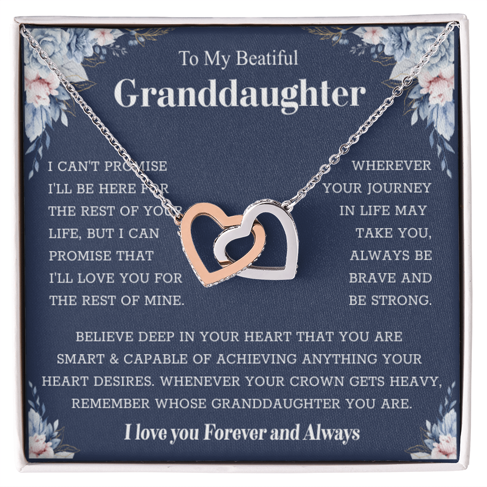 Granddaughter Gifts From Grandma Grandpa - To My Granddaughter Necklace With Heartfelt Message & Elegant Box, Jewelry Gift For Birthday, Graduation, Valentines, Mothers Day, Christmas & More