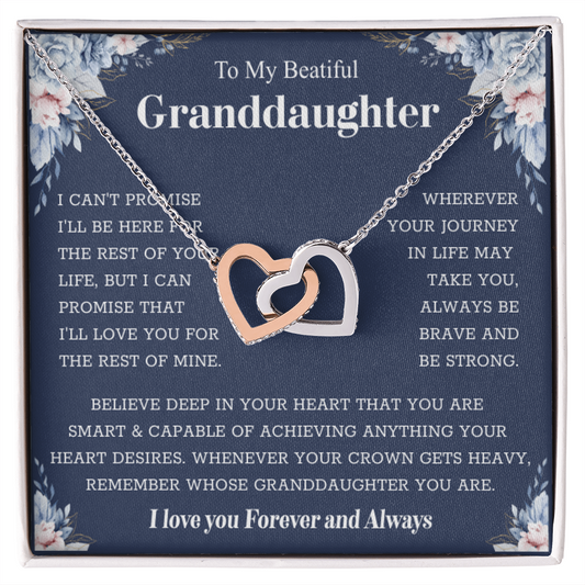 Granddaughter Gifts From Grandma Grandpa - To My Granddaughter Necklace With Heartfelt Message & Elegant Box, Jewelry Gift For Birthday, Graduation, Valentines, Mothers Day, Christmas & More