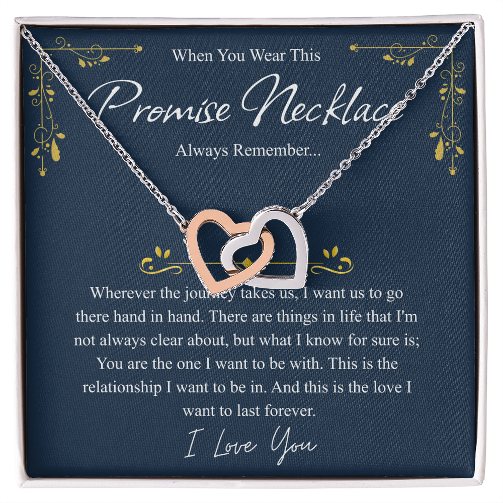 Love You This Much Promise 14k White Gold Necklace | Romantic Birthday Gift | Promise Necklace | Best for Girlfriend