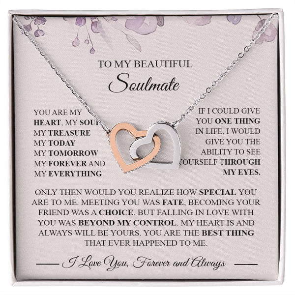 Gifts For Wife Romantic, Wife Birthday Gift Ideas Valentine's Day Gift for Wife To My Smoking Hot Wife Necklace, Necklace For Wife From Husband To My Soulmate Necklace For Women Interlocking Vip for GrandDaughter