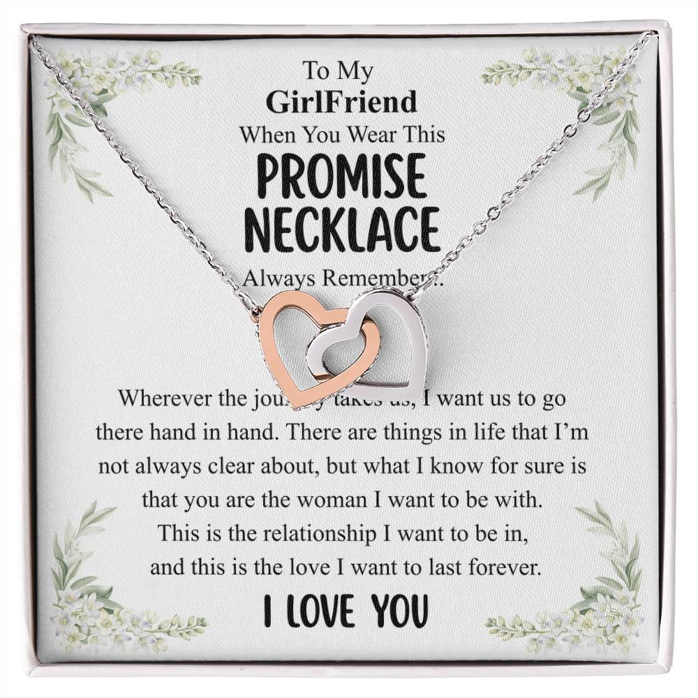 Love You This Much Promise 14k White Gold Necklace | Romantic Birthday Gift | Promise Necklace | Best for Girlfriend