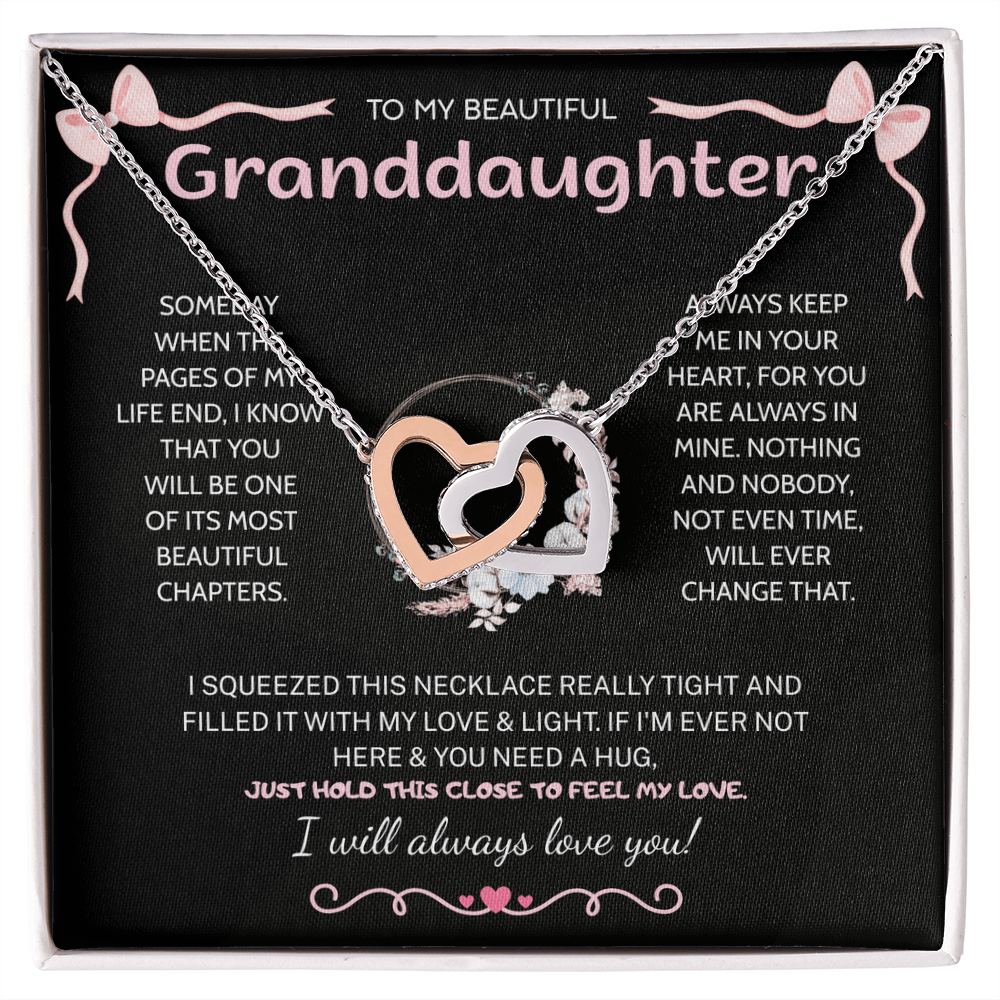 Granddaughter Gifts From Grandma Grandpa - To My Granddaughter Necklace With Heartfelt Message & Elegant Box, Jewelry Gift For Birthday, Graduation, Valentines, Mothers Day, Christmas & More