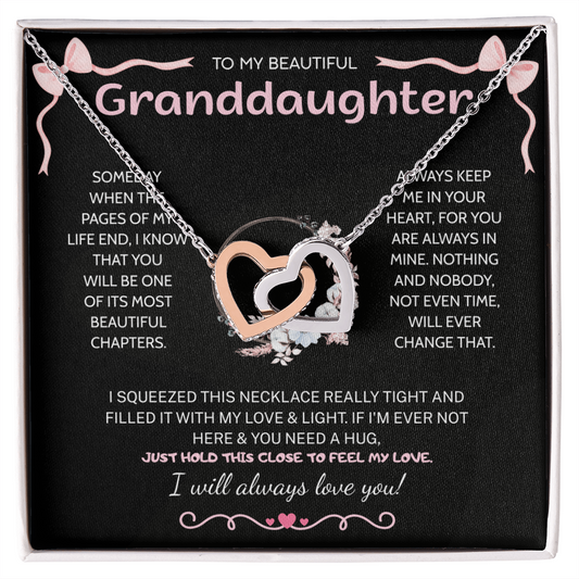 Granddaughter Gifts From Grandma Grandpa - To My Granddaughter Necklace With Heartfelt Message & Elegant Box, Jewelry Gift For Birthday, Graduation, Valentines, Mothers Day, Christmas & More