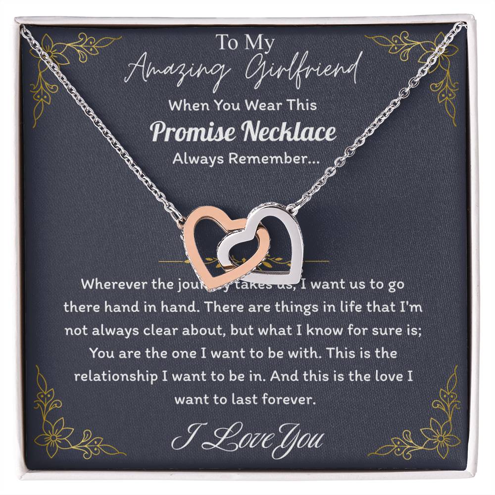 Love You This Much Promise 14k White Gold Necklace | Romantic Birthday Gift | Promise Necklace | Best for Girlfriend