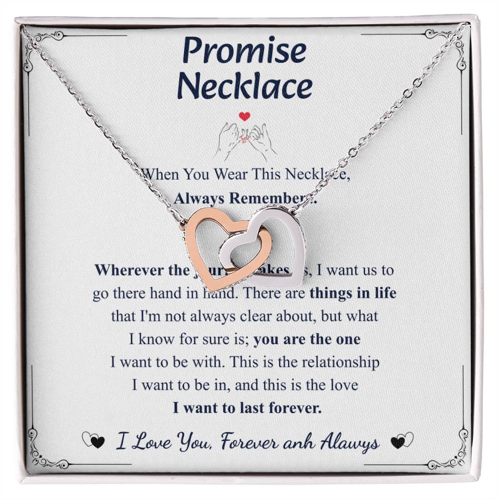 Love You This Much Promise 14k White Gold Necklace | Romantic Birthday Gift | Promise Necklace | Best for Girlfriend