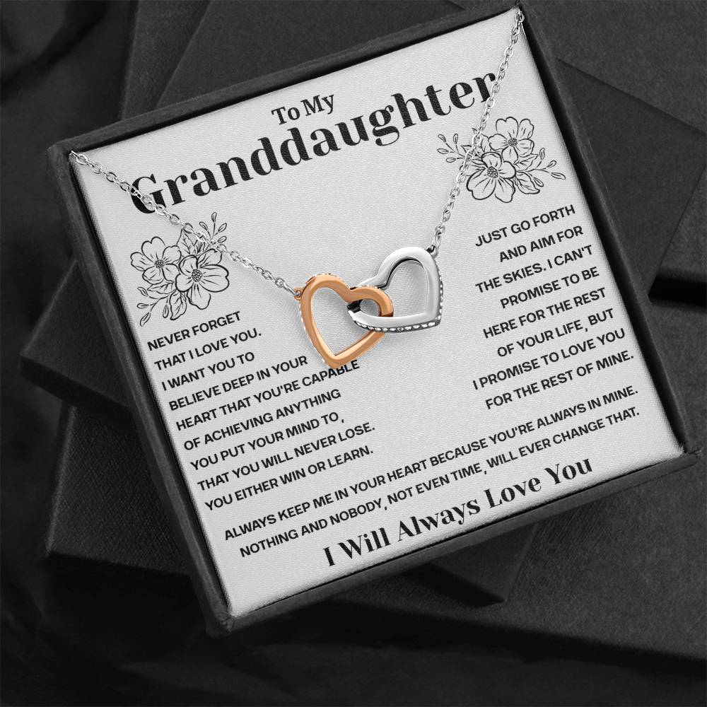 Granddaughter Gifts From Grandma Grandpa - To My Granddaughter Necklace With Heartfelt Message & Elegant Box, Jewelry Gift For Birthday, Graduation, Valentines, Mothers Day, Christmas & More