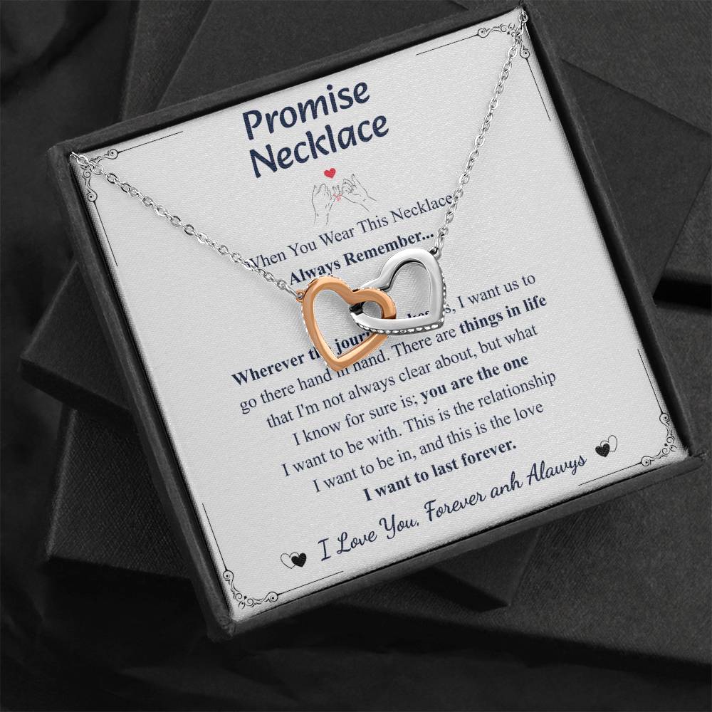 Love You This Much Promise 14k White Gold Necklace | Romantic Birthday Gift | Promise Necklace | Best for Girlfriend