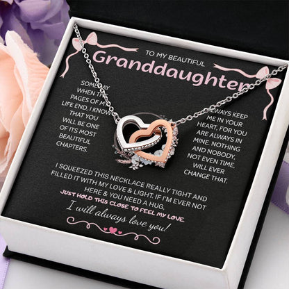 Granddaughter Gifts From Grandma Grandpa - To My Granddaughter Necklace With Heartfelt Message & Elegant Box, Jewelry Gift For Birthday, Graduation, Valentines, Mothers Day, Christmas & More