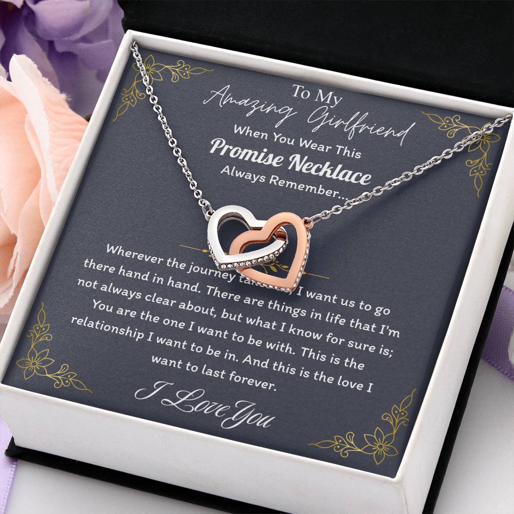 Love You This Much Promise 14k White Gold Necklace | Romantic Birthday Gift | Promise Necklace | Best for Girlfriend