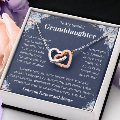 Granddaughter Gifts From Grandma Grandpa - To My Granddaughter Necklace With Heartfelt Message & Elegant Box, Jewelry Gift For Birthday, Graduation, Valentines, Mothers Day, Christmas & More