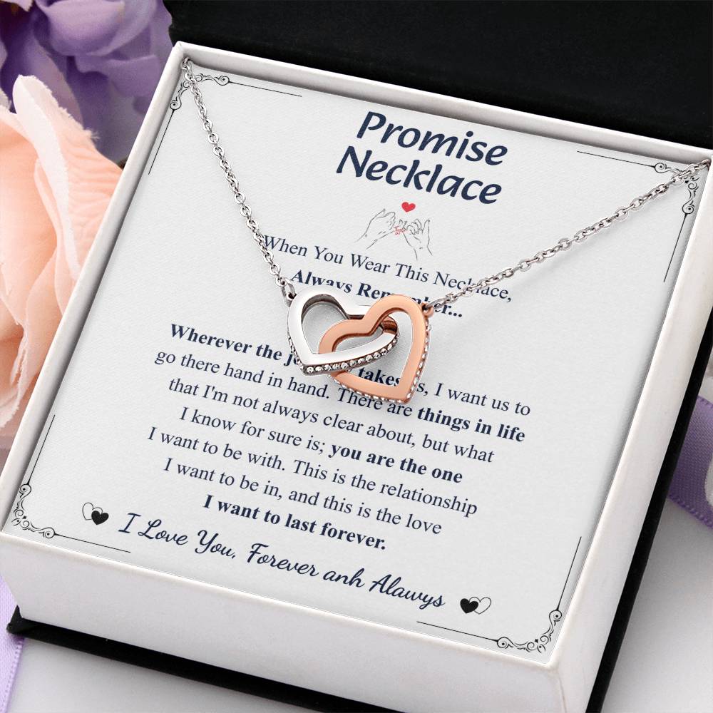 Love You This Much Promise 14k White Gold Necklace | Romantic Birthday Gift | Promise Necklace | Best for Girlfriend