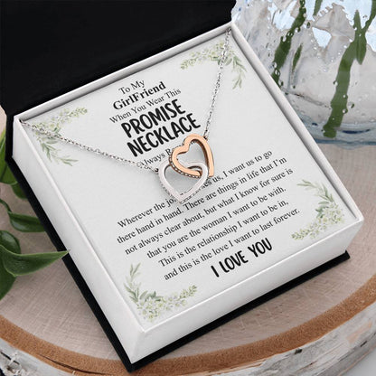 Love You This Much Promise 14k White Gold Necklace | Romantic Birthday Gift | Promise Necklace | Best for Girlfriend