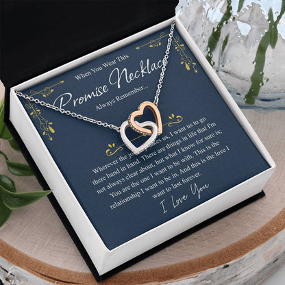 Love You This Much Promise 14k White Gold Necklace | Romantic Birthday Gift | Promise Necklace | Best for Girlfriend