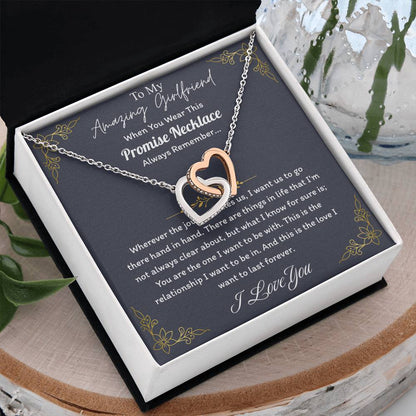 Love You This Much Promise 14k White Gold Necklace | Romantic Birthday Gift | Promise Necklace | Best for Girlfriend