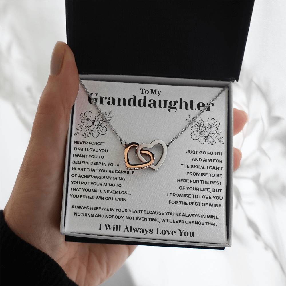 Granddaughter Gifts From Grandma Grandpa - To My Granddaughter Necklace With Heartfelt Message & Elegant Box, Jewelry Gift For Birthday, Graduation, Valentines, Mothers Day, Christmas & More