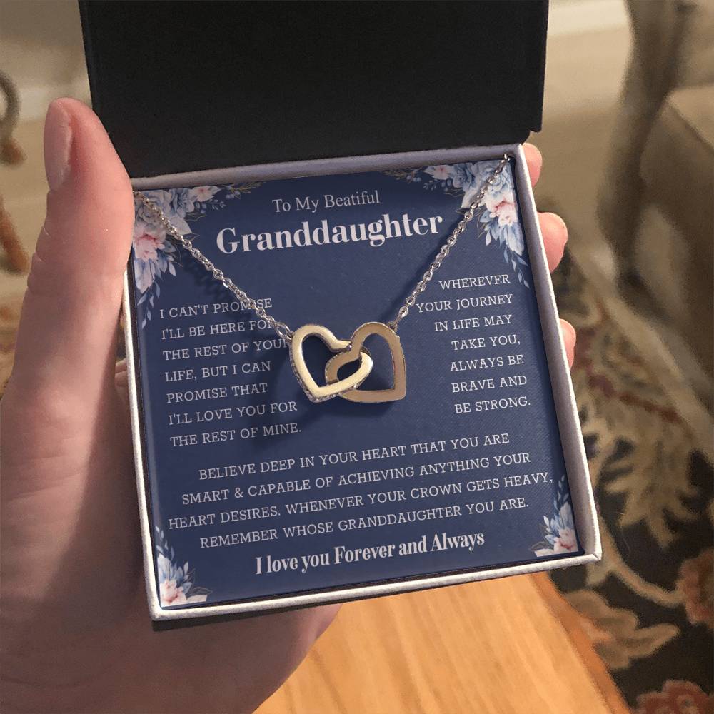 Granddaughter Gifts From Grandma Grandpa - To My Granddaughter Necklace With Heartfelt Message & Elegant Box, Jewelry Gift For Birthday, Graduation, Valentines, Mothers Day, Christmas & More