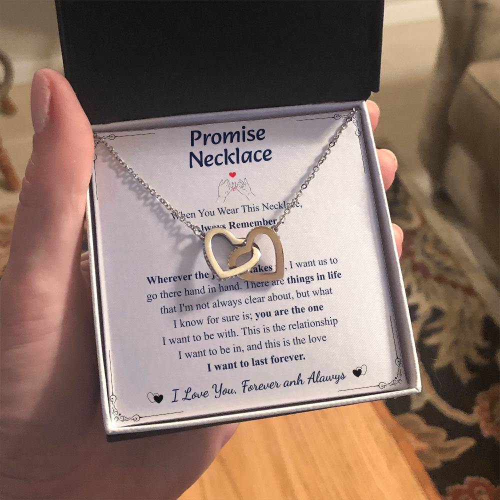 Love You This Much Promise 14k White Gold Necklace | Romantic Birthday Gift | Promise Necklace | Best for Girlfriend