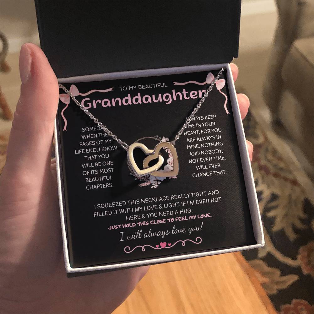 Granddaughter Gifts From Grandma Grandpa - To My Granddaughter Necklace With Heartfelt Message & Elegant Box, Jewelry Gift For Birthday, Graduation, Valentines, Mothers Day, Christmas & More