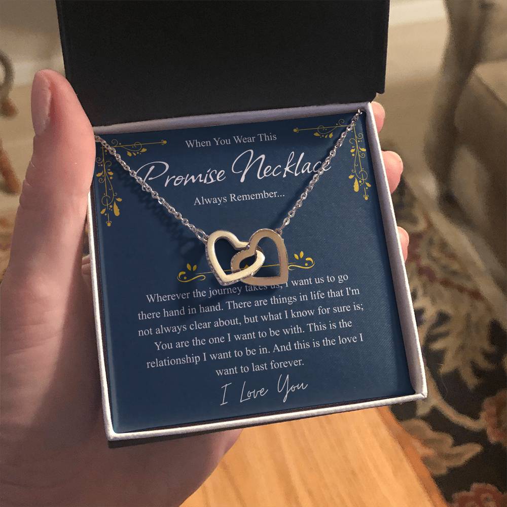 Love You This Much Promise 14k White Gold Necklace | Romantic Birthday Gift | Promise Necklace | Best for Girlfriend