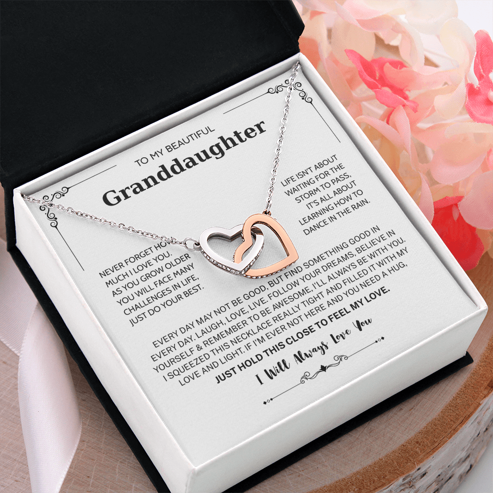 Granddaughter Gifts From Grandma Grandpa - To My Granddaughter Necklace With Heartfelt Message & Elegant Box, Jewelry Gift For Birthday, Graduation, Valentines, Mothers Day, Christmas & More