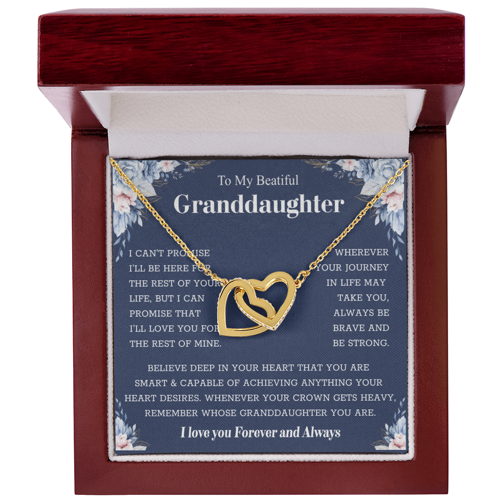 Granddaughter Gifts From Grandma Grandpa - To My Granddaughter Necklace With Heartfelt Message & Elegant Box, Jewelry Gift For Birthday, Graduation, Valentines, Mothers Day, Christmas & More