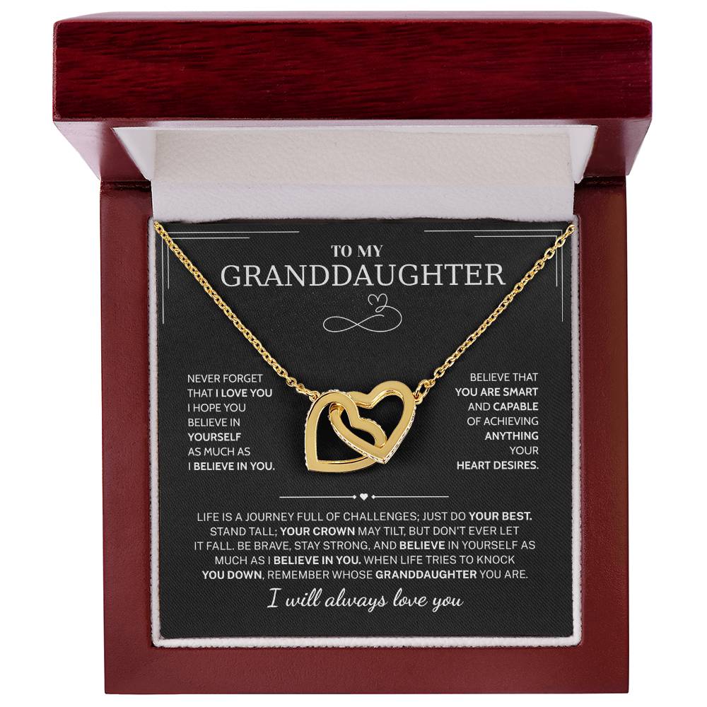 Granddaughter Gifts From Grandma Grandpa - To My Granddaughter Necklace With Heartfelt Message & Elegant Box, Jewelry Gift For Birthday, Graduation, Valentines, Mothers Day, Christmas & More
