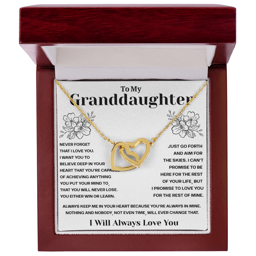 Granddaughter Gifts From Grandma Grandpa - To My Granddaughter Necklace With Heartfelt Message & Elegant Box, Jewelry Gift For Birthday, Graduation, Valentines, Mothers Day, Christmas & More