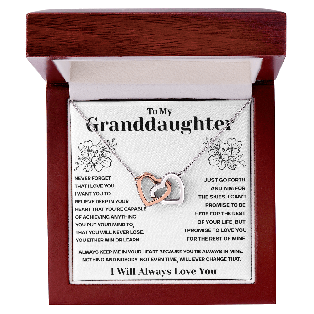 Granddaughter Gifts From Grandma Grandpa - To My Granddaughter Necklace With Heartfelt Message & Elegant Box, Jewelry Gift For Birthday, Graduation, Valentines, Mothers Day, Christmas & More